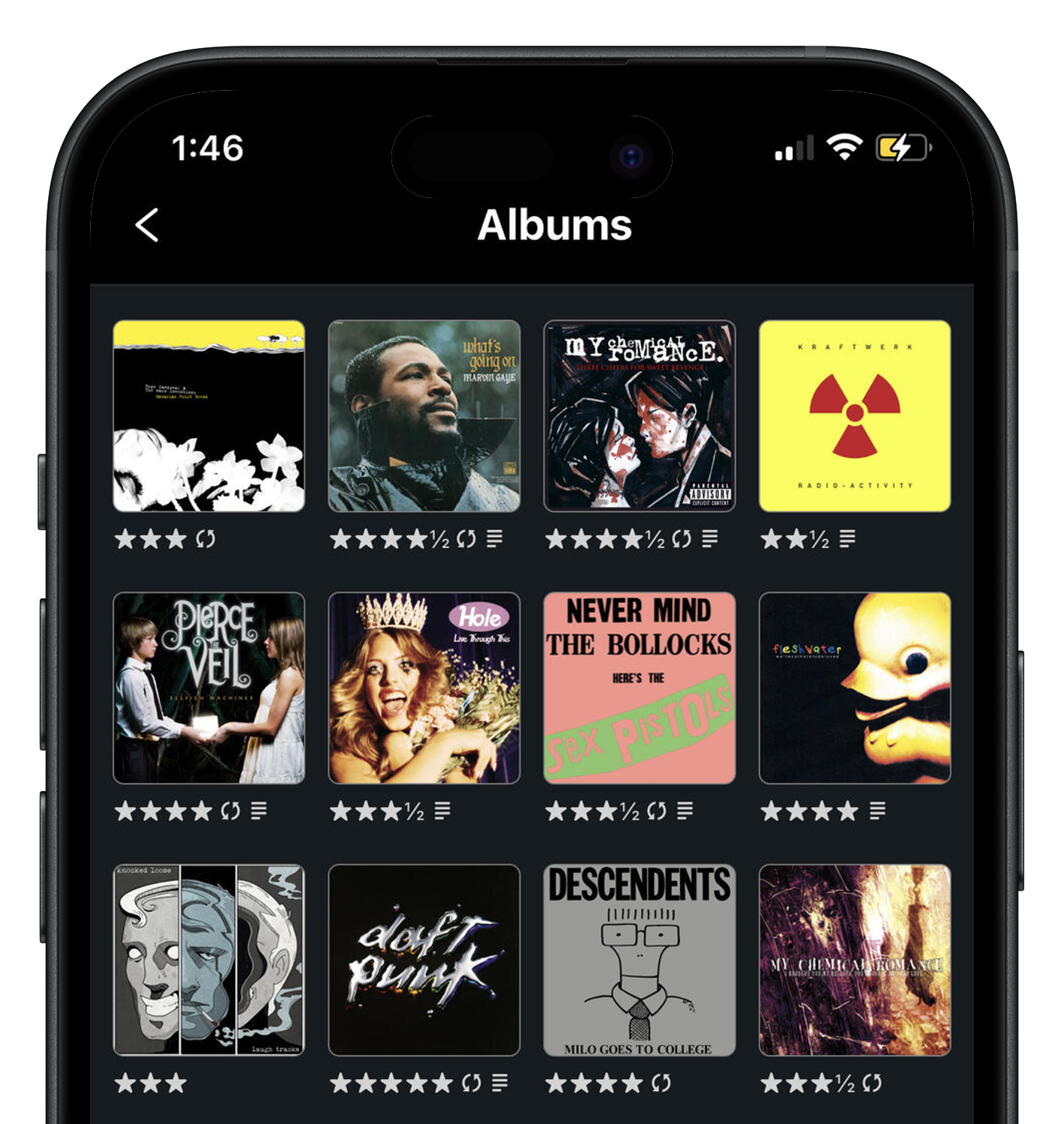 The Decibel app on iPhone